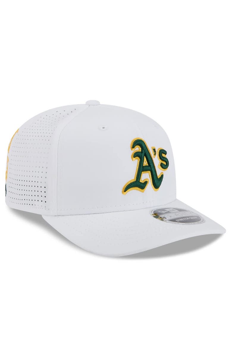New Era Men's New Era  White Athletics 2025 Spring Training 9SEVENTY COOLERA Stretch-Snap Hat, Alternate, color, 