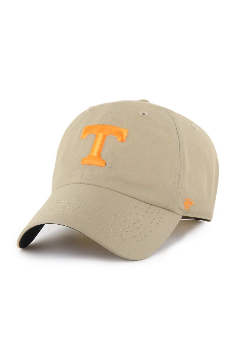 '47 Men's '47 Khaki Tennessee Volunteers Clean Up brrr° Adjustable Hat, Main, color, 