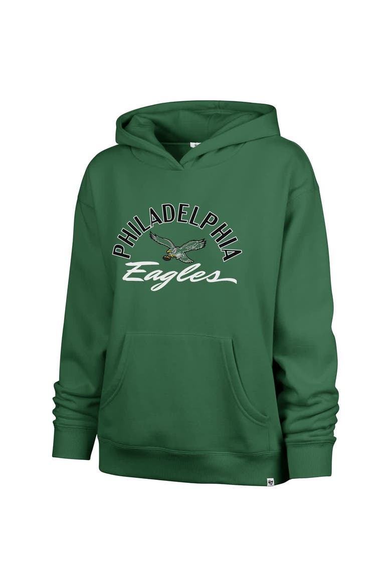 Women's '47 Kelly Green Philadelphia Eagles Plus Size Whirlwind Naomi Hoodie, Alternate, color, Kelly Green