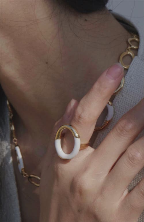 Rc Retro Chic Time Ripples Round Ring In Multi