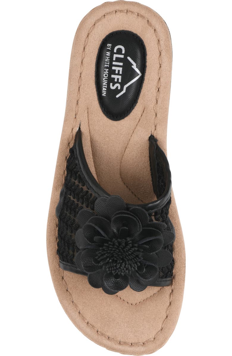 CLIFFS BY WHITE MOUNTAIN Chill 2 Wedge Slide Sandal - Wide Width Available, Alternate, color, Black/ Fabric