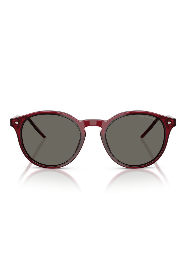 52mm Phantos Sunglasses, Main, color, TRANSPARENT BORDEAUX / GREY
