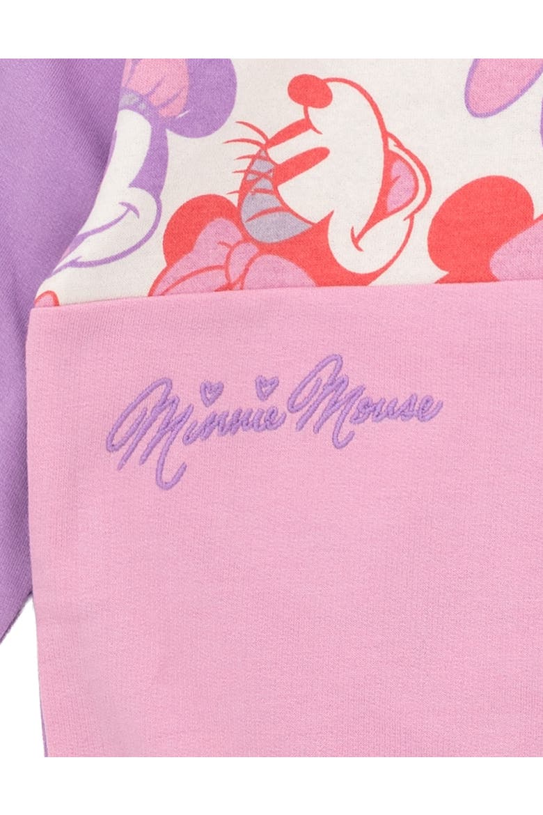 Minnie Mouse Fleece Quarter-Zip Hoodie, Alternate, color, Minnie Mouse Pink