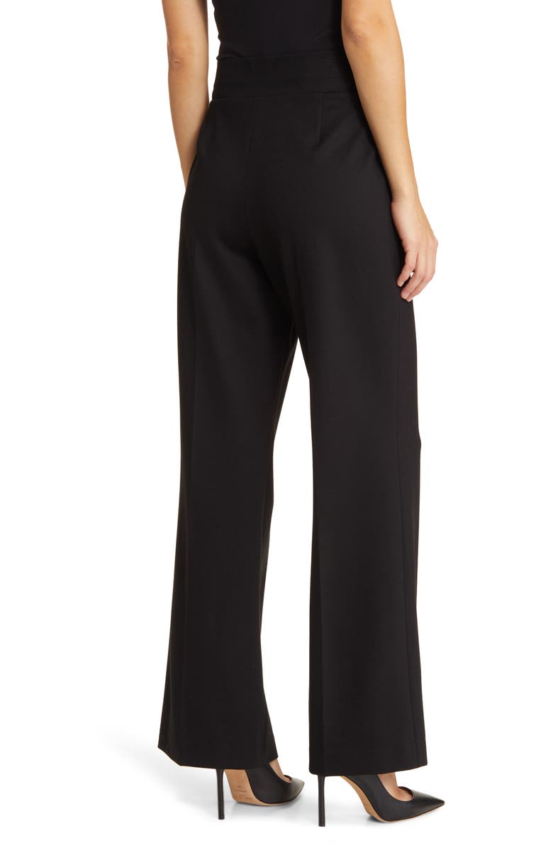 Anne Klein Pull-On Wide Leg Trousers, Alternate, color, Anne Black