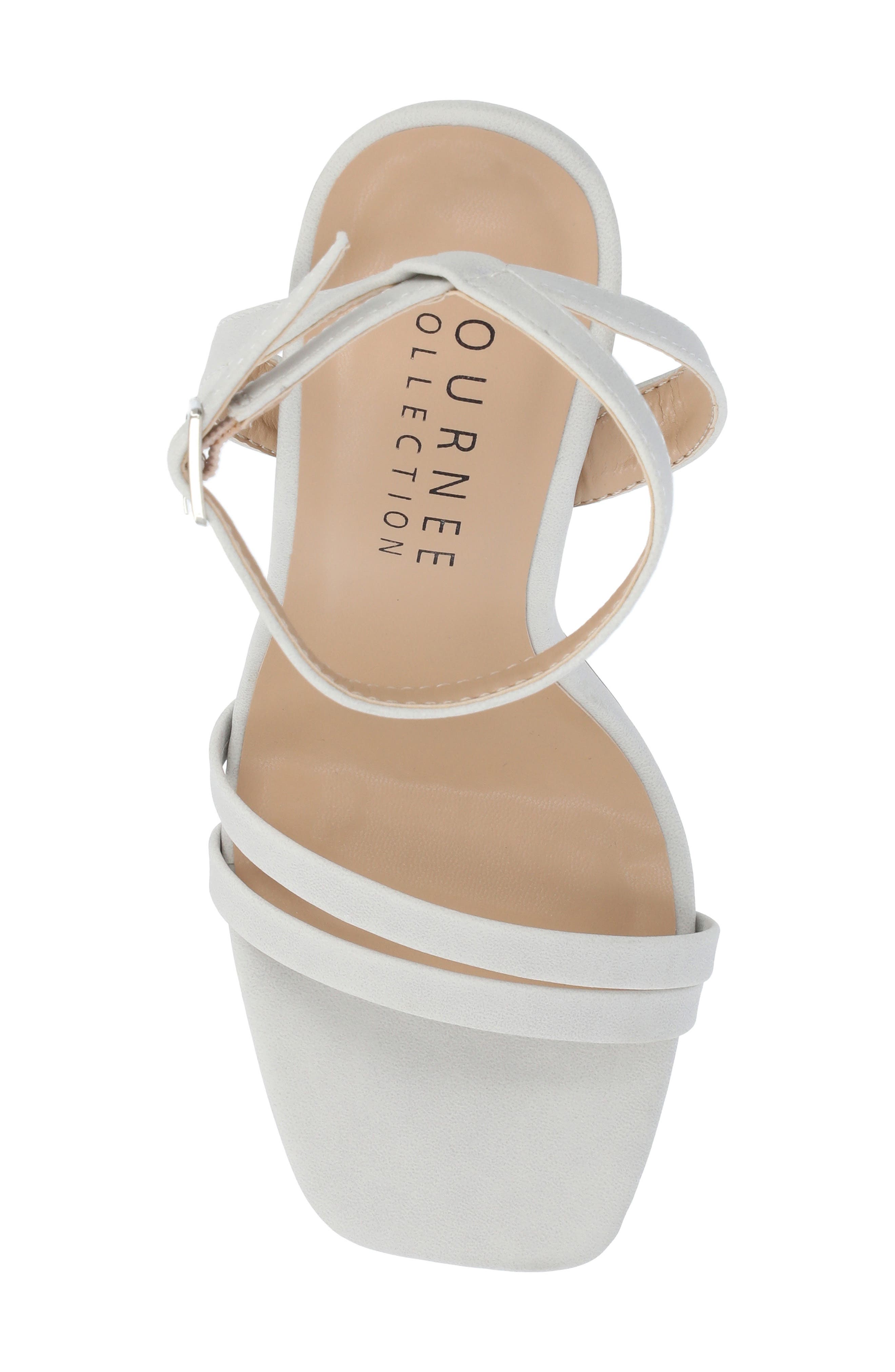 Journee Collection Yevva Ankle Strap Stiletto Sandal, Alternate, color, Grey