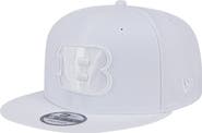 New Era Men's New Era Cincinnati Bengals Main White on White 9FIFTY Snapback Hat