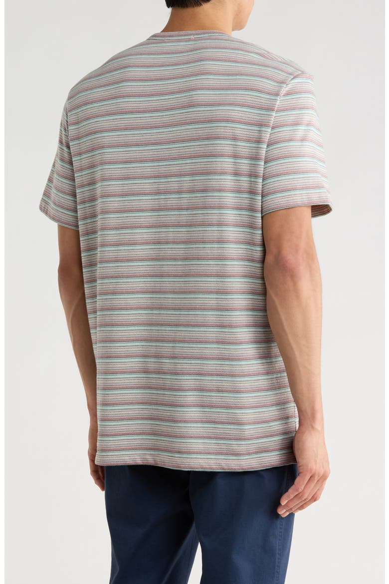 Signature Jacquard Stripe T-Shirt, Alternate, color, PINK/ AQUA MULTI