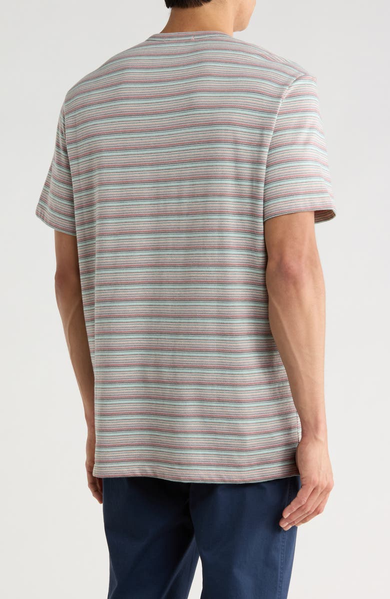 Marine Layer Signature Jacquard Stripe T-Shirt, Alternate, color, Pink/ Aqua Multi
