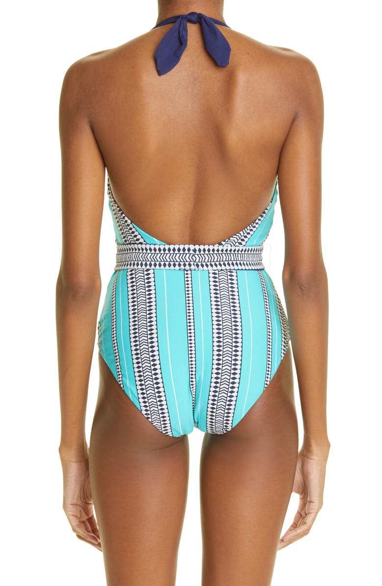 lemlem Luchia Belted One-Piece Swimsuit, Alternate, color, 