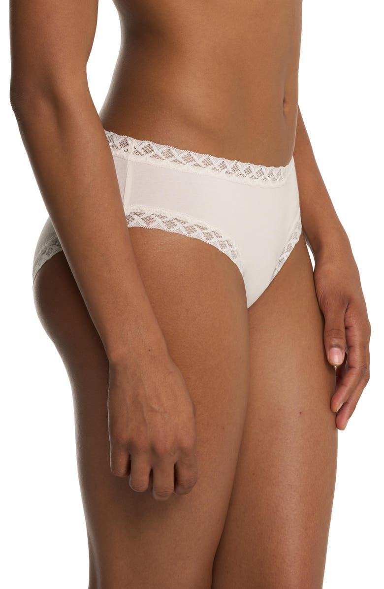 Natori Bliss Cotton Girl Brief, Alternate, color, Coconut