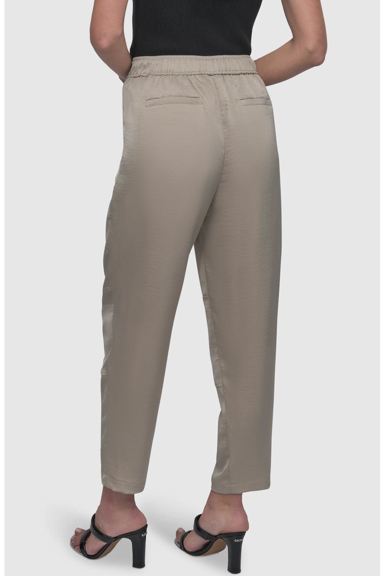 Zip Pocket Satin Pants, Alternate, color, PEBBLE