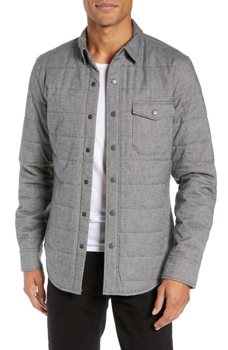 Bonobos Quilted Herringbone Shirt Jacket, Main, color, 