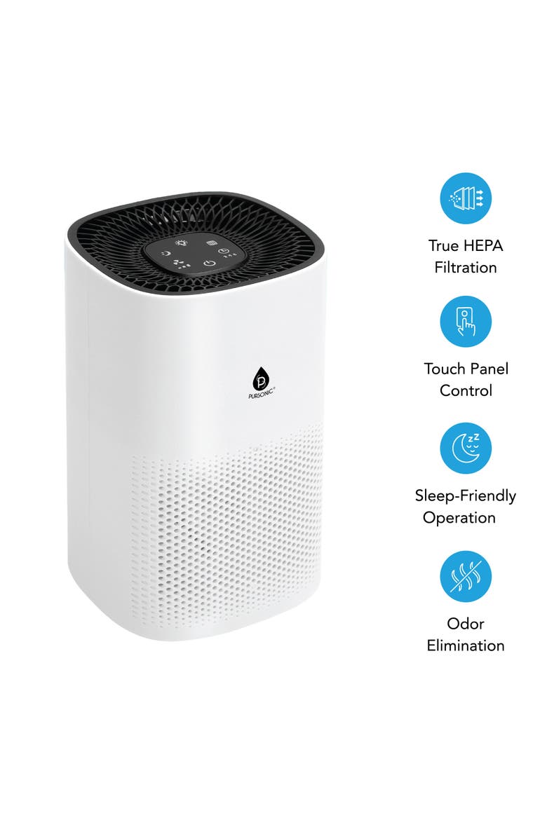 Home Wellness Collection Towel Warmer, True HEPA Purifier, Diffuser, & Essential Oils, Alternate, color, White