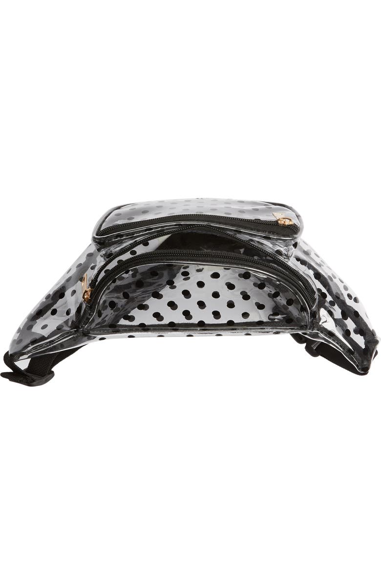 Jane & Berry Polka Dot Transparent Belt Bag, Alternate, color,
