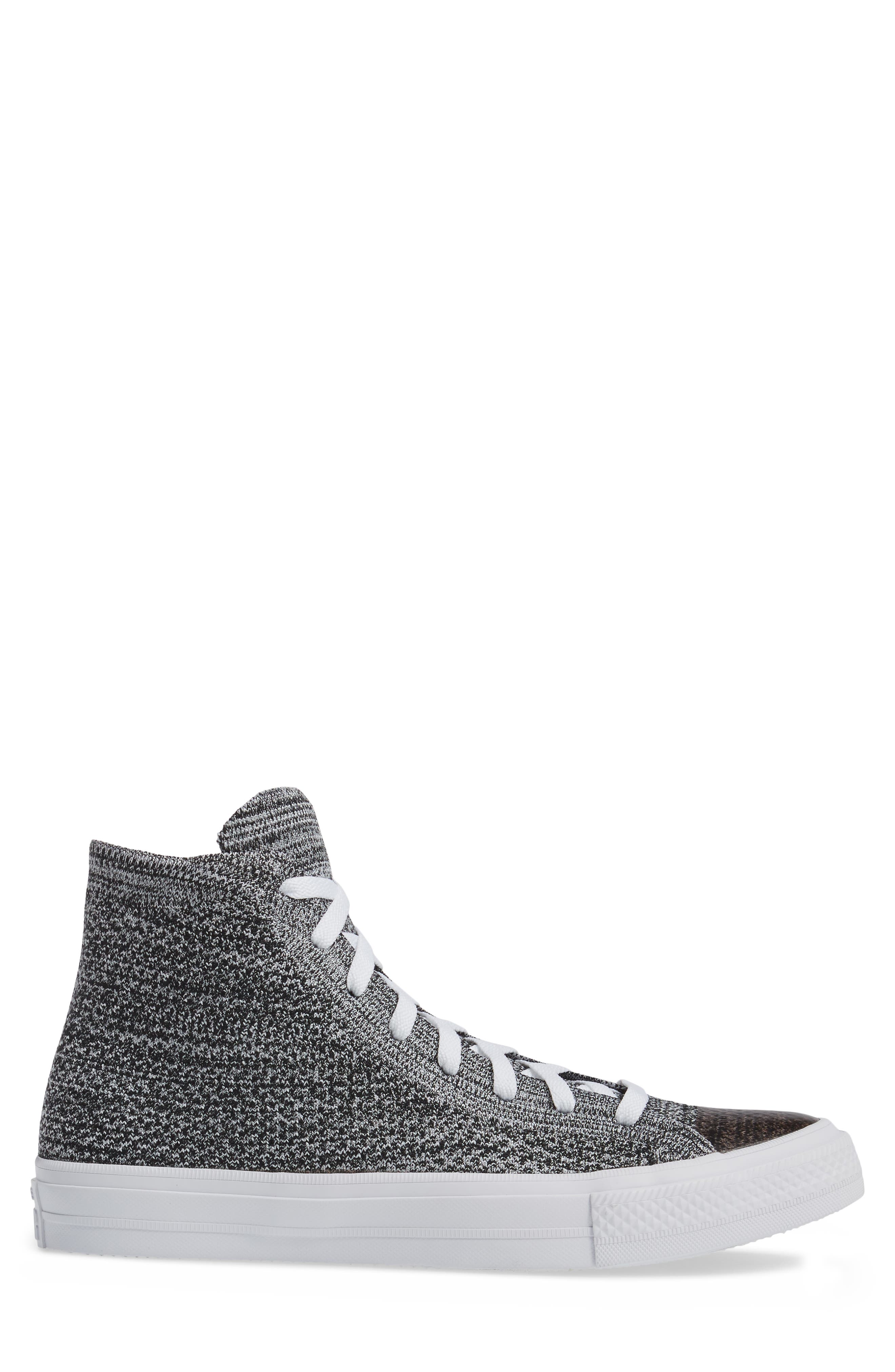 Chuck Taylor® All Star® Flyknit Hi Sneaker, Alternate, color, BLACK/BLACK