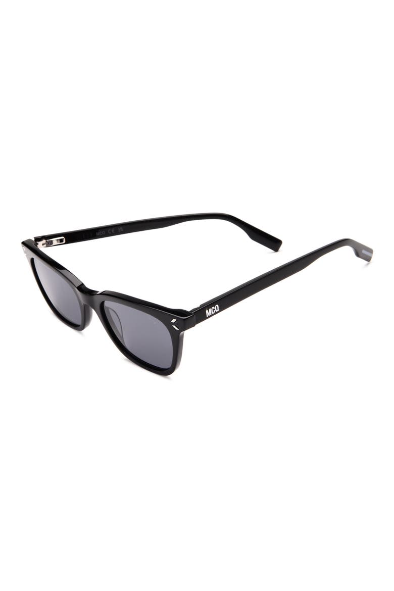 50mm Rectangular Sunglasses, Alternate, color, BLACK BLACK GREY