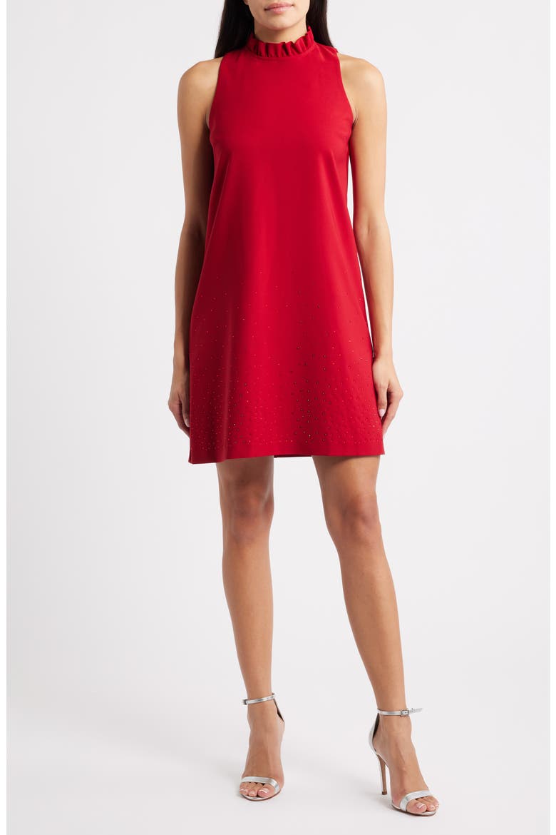 Sleeveless Shift Dress, Main, color, TITIAN RED