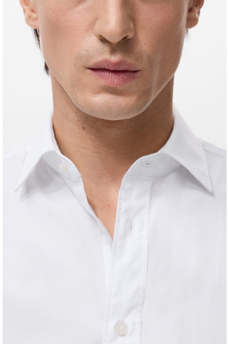 Solid Regular Fit Button-Up Shirt, Alternate, color, WHITE