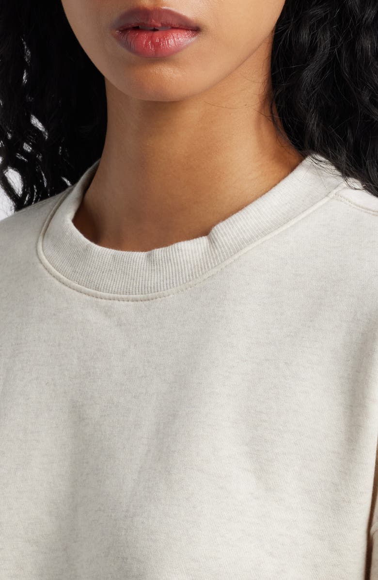 BP. Relaxed Cotton Blend Sweatshirt, Alternate, color, Beige Oatmeal Light Heather