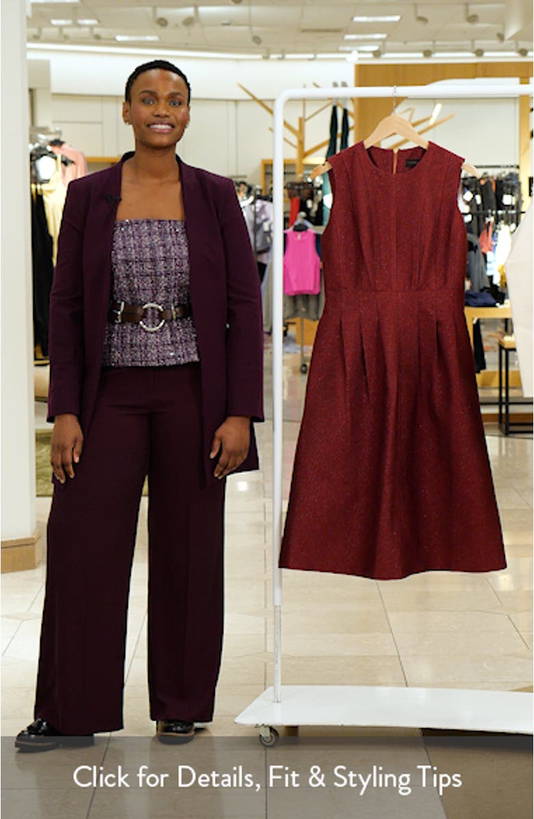 Jacquard Midi Fit & Flare Dress, sales video thumbnail