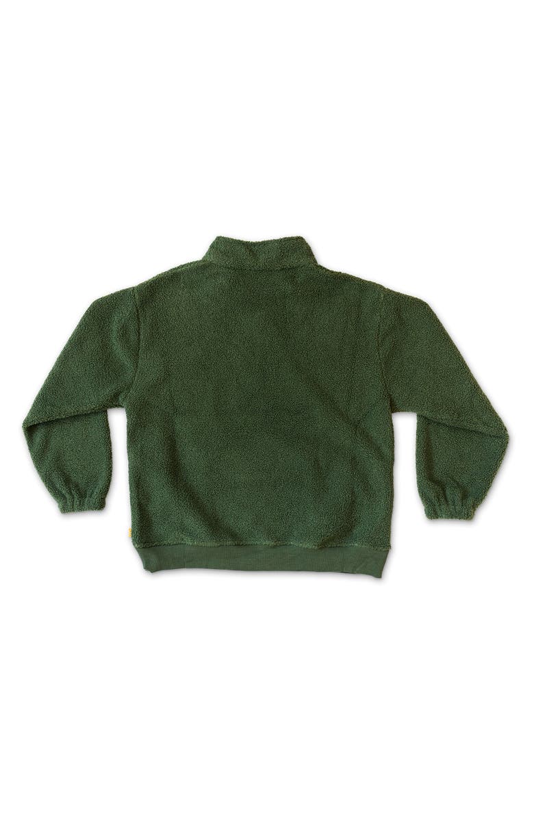goumikids Goumi Adult Faux Shearling Organic Zip Pullover, Alternate, color, Spruce