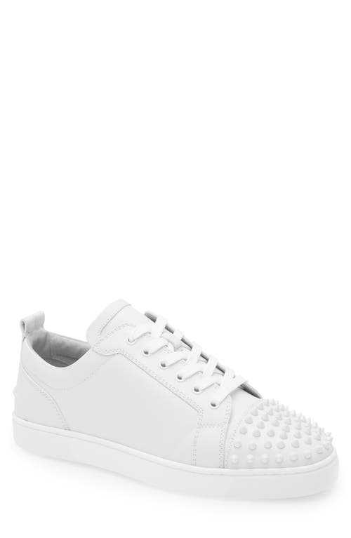 Christian Louboutin Louis Junior Spikes Sneaker In White