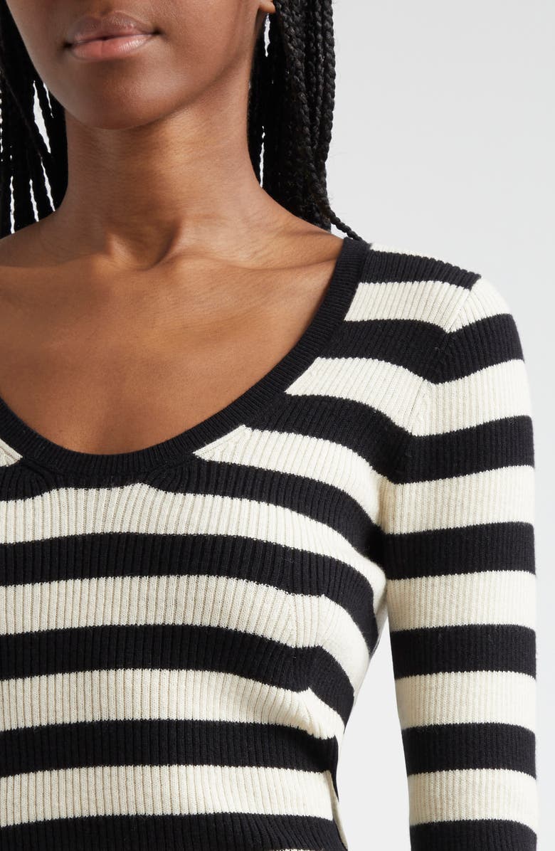 ATM Anthony Thomas Melillo Stripe Merino Wool Blend Sweater, Alternate, color, 