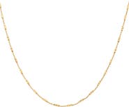Bearfruit Jewelry Sterling Silver 18k Gold Plated Juliana Necklace Dainty Sparkle Layering