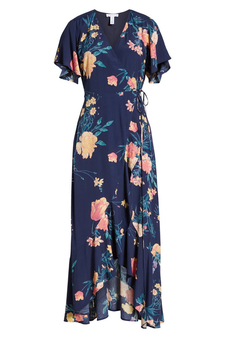 Long Languid Dress, Alternate, color, NAVY PEACOAT ROMANTIC BLOOMS