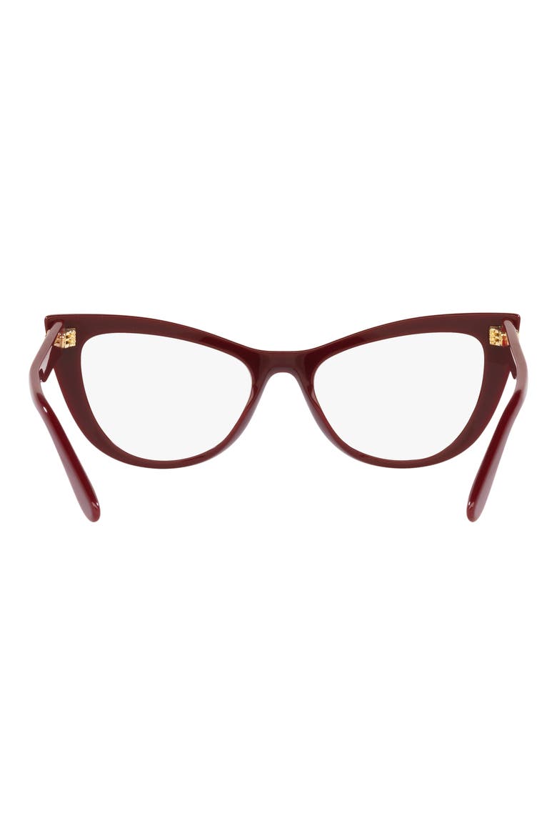 54mm Cat Eye Optical Glasses, Alternate, color, BORDEAUX