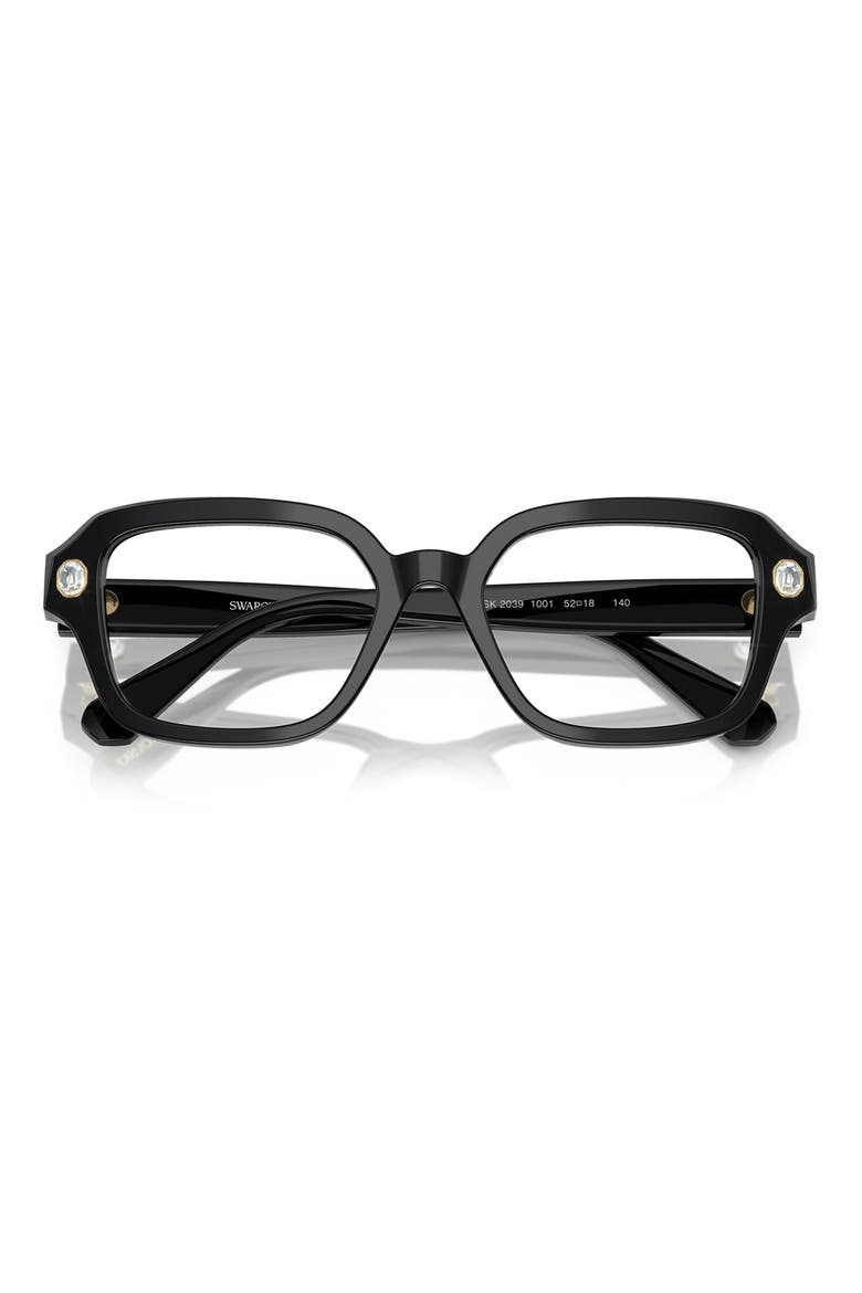 52mm Pillow Optical Glasses, Alternate, color, BLACK