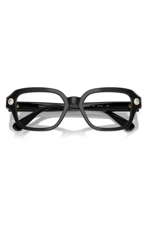 Swarovski 54mm Pillow Optical Glasses In Black