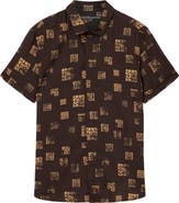 John Varvatos Loren Slim Fit Short Sleeve Button-Up Shirt