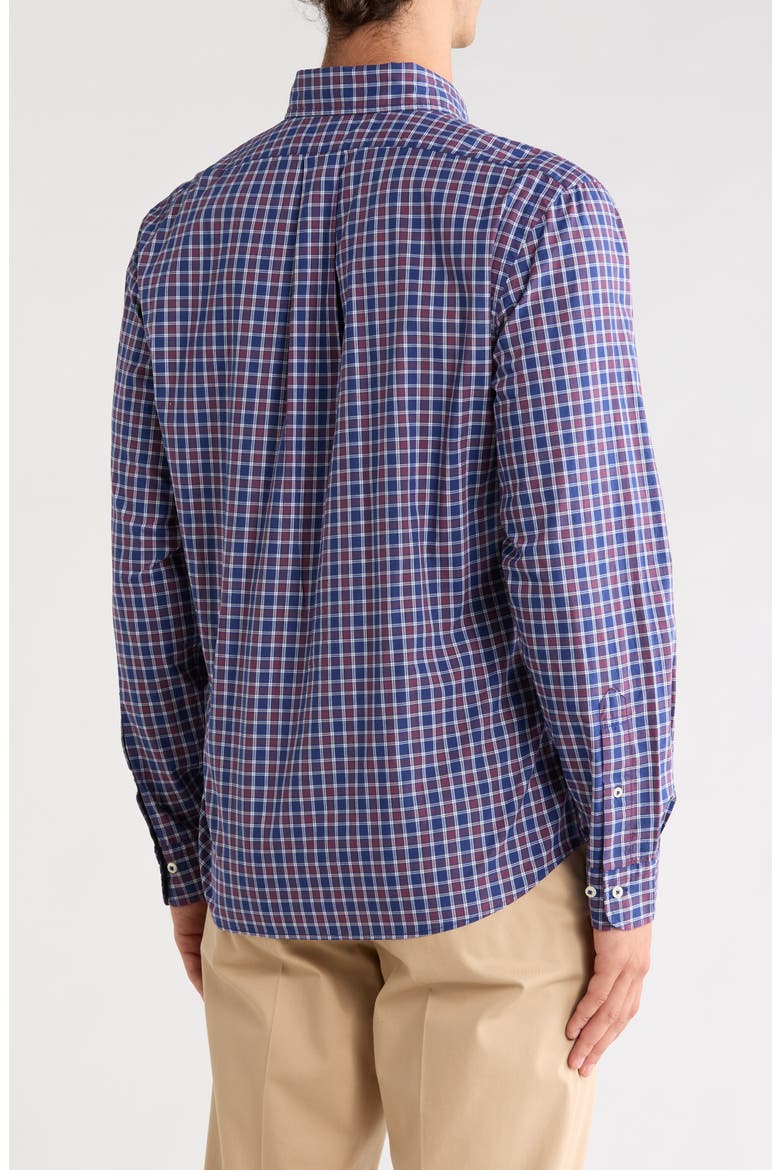 Regular Fit Button Down Collar Shirt, Alternate, color, NAVYPURPLECHK