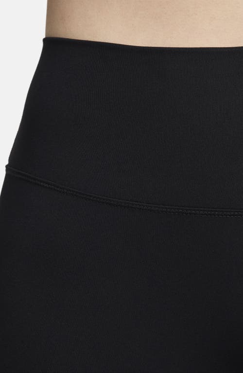 Shop Nike One University High Waist Leggings In Black/black