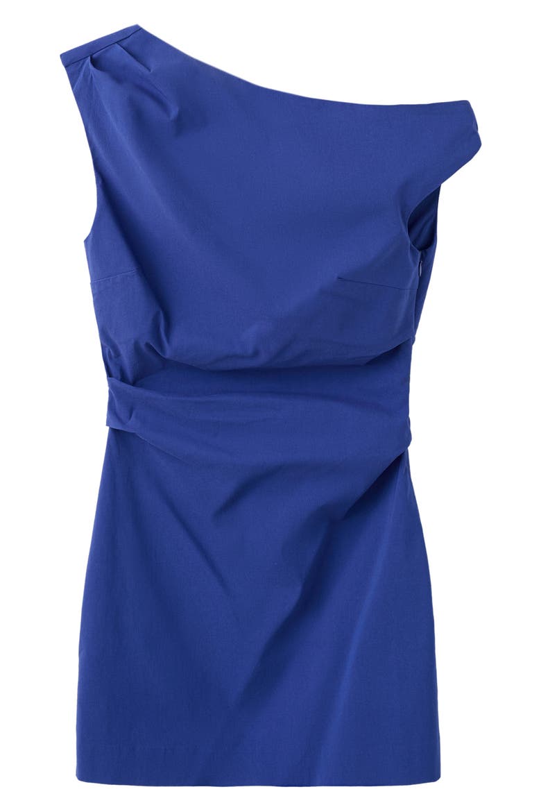 Asymmetrical Neckline Minidress, Alternate, color, BLUE