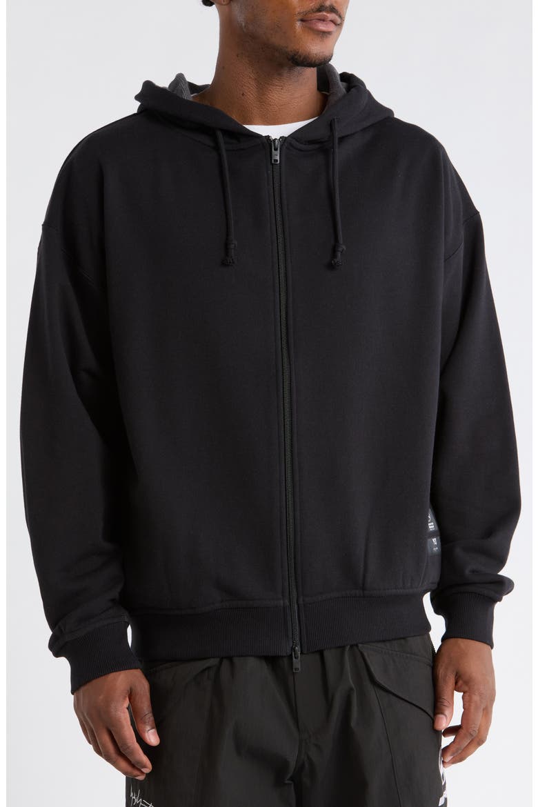 F1 Graphic Front Zip Hoodie, Alternate, color, BLACK