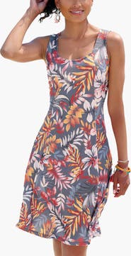 LASCANA Strappy Back Print Dress