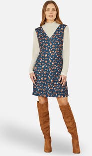 Yumi Fox Long Sleeve Layered Tunic Dress