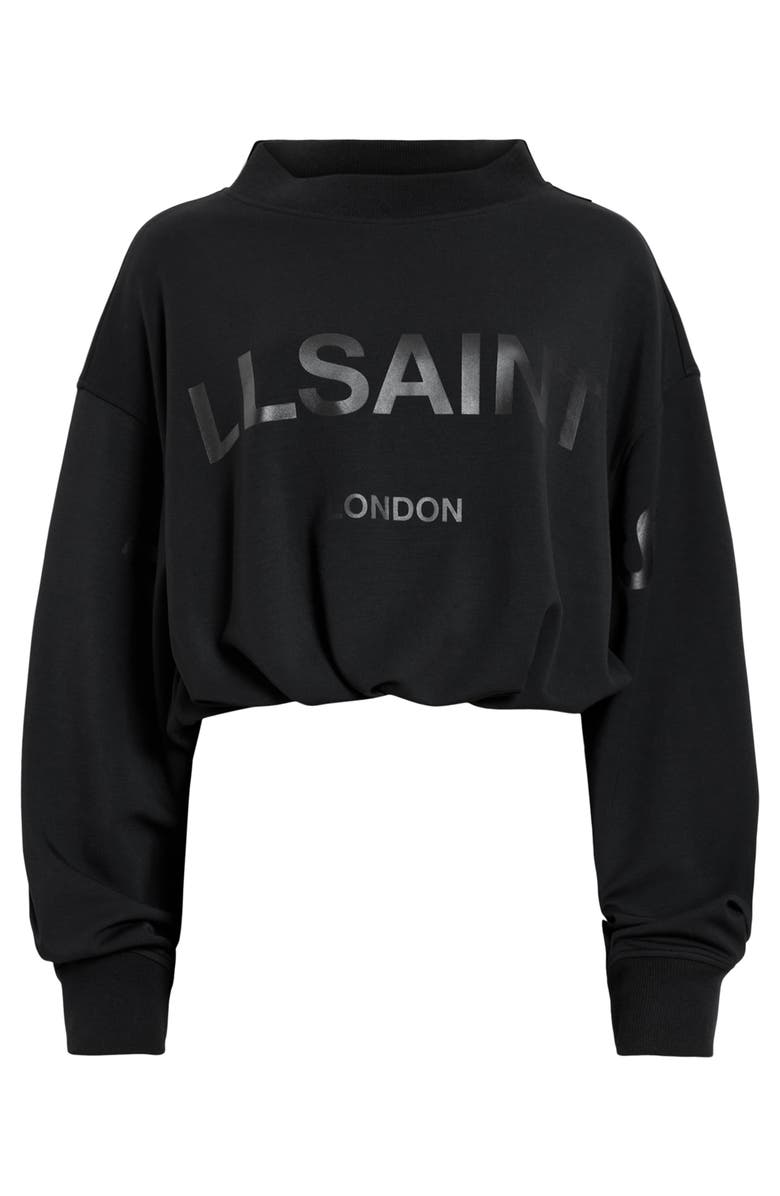 AllSaints Aster Logo Crop Sweatshirt, Alternate, color, 