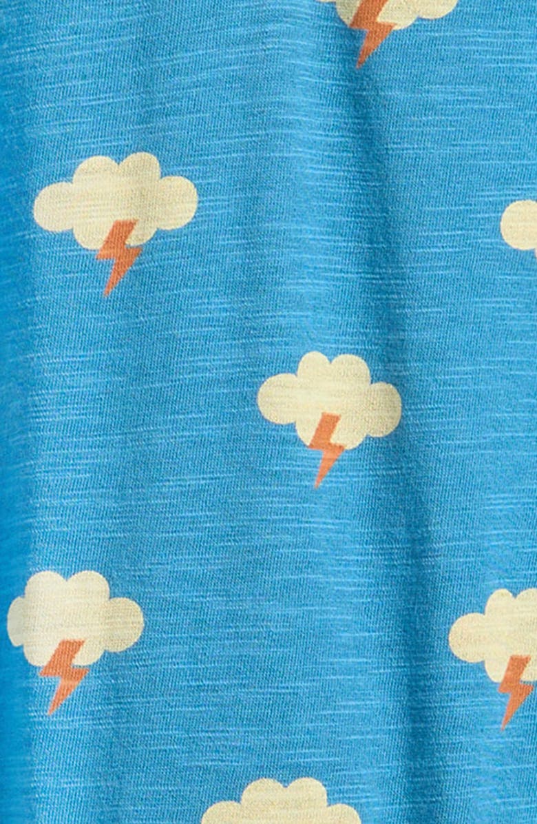 Little Green Radicals All Weather Print Romper, Alternate, color, Blue