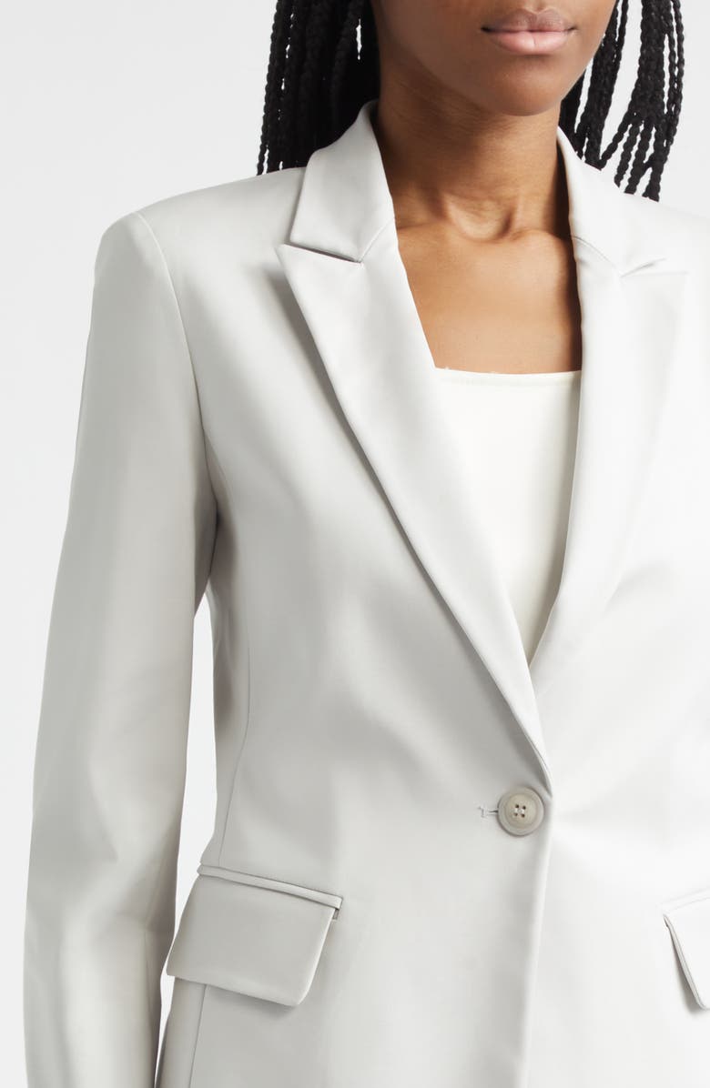 Emporio Armani Cotton Blend Blazer, Alternate, color, Solid Light/ Pastel Grey