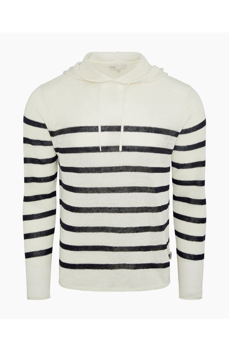 Onia Frank Hooded Sweater, Alternate, color, Midnight/Egret