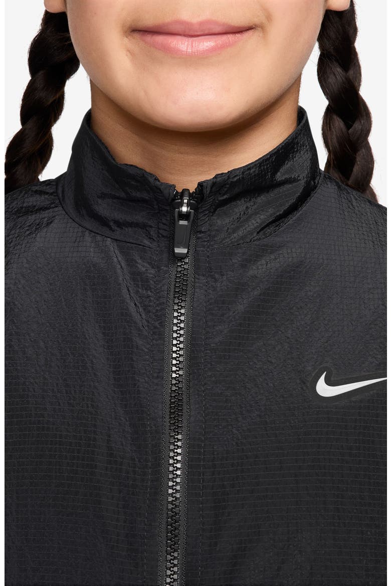Kids' Mesh Inset Jacket, Alternate, color, BLACK/ WHITE/ BLACK/ WHITE