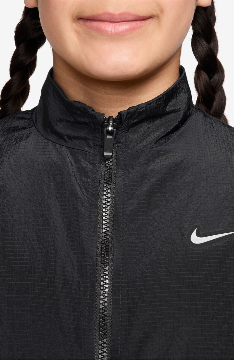 Nike Kids' Mesh Inset Jacket, Alternate, color, Black/ White/ Black/ White