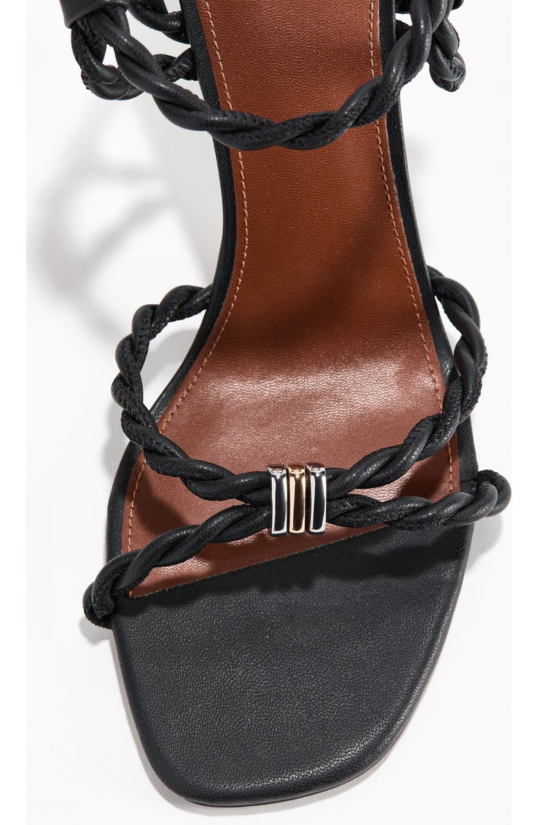 H&M Heeled Strappy Sandals, Alternate, color, Black