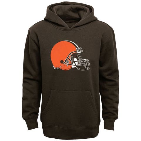 Youth Brown Cleveland Browns Team Logo Pullover Hoodie