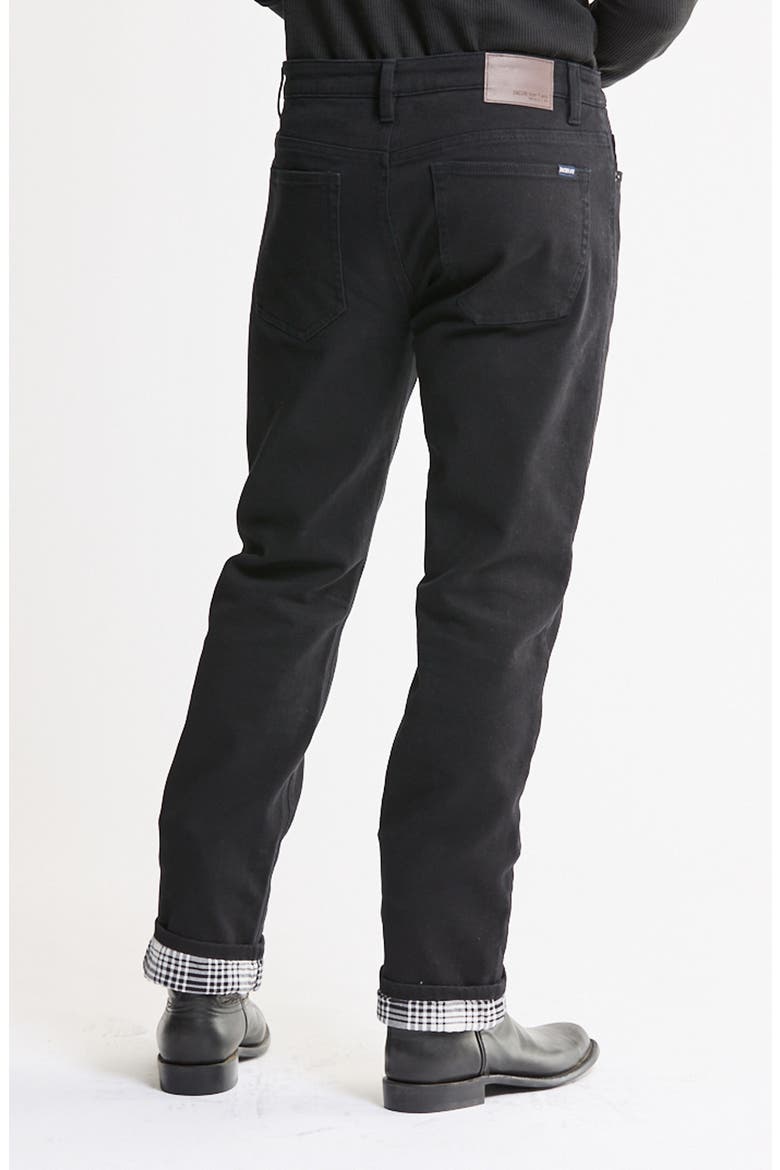 Flannel Lined Bull Jeans, Alternate, color, BLACK
