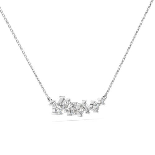 Bliss Diamond 1ct Tw Diamond Mixed Fancy Shape Designer Necklace 14k Gold Lab Grown Pendant In 14k White Gold