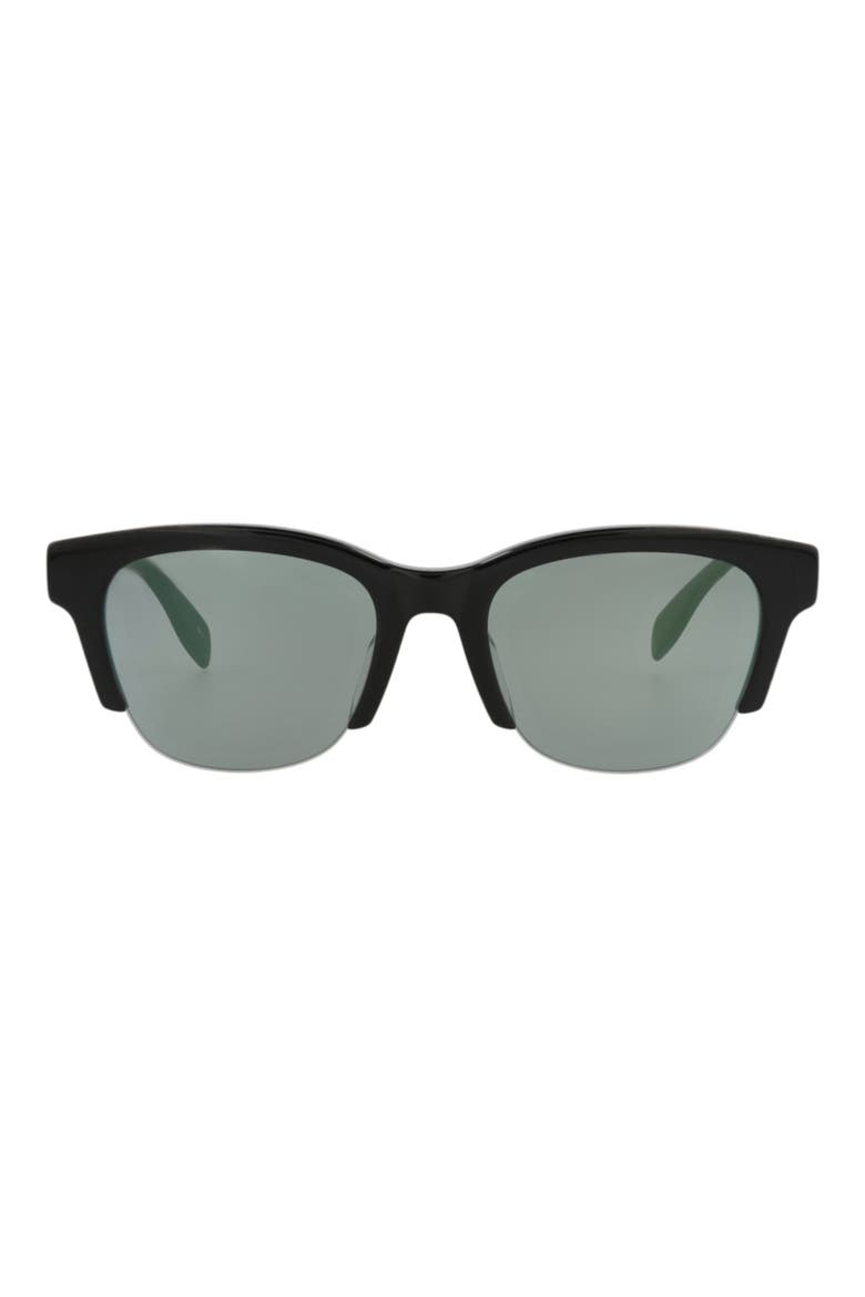 54mm Square Sunglasses, Main, color, BLACK BLACK GREEN